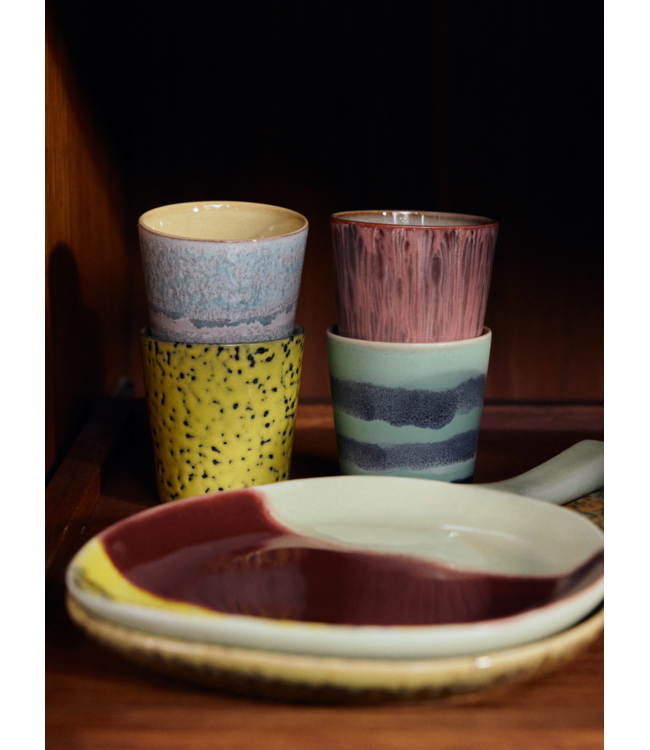 HKLIVING HK Living 70s ceramics: coffee mug, rhubarb