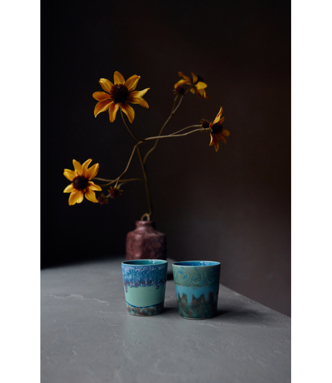 HKLIVING HK Living 70s ceramics: Van Gogh coffee mugs, self portrait (set of 2)