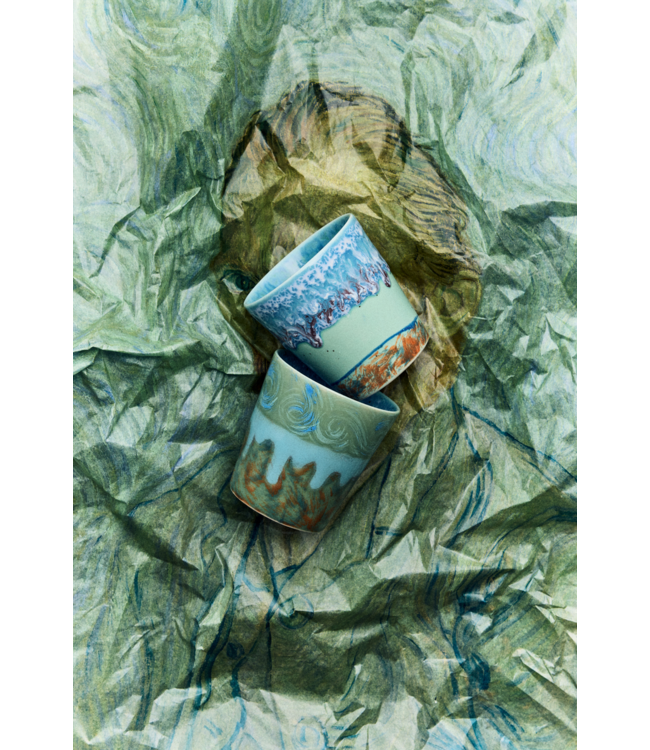 HKLIVING HK Living 70s ceramics: Van Gogh coffee mugs, self portrait (set of 2)