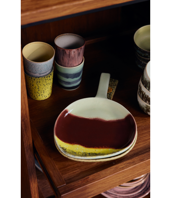 HKLIVING HK Living 70s ceramics: platter, cherry