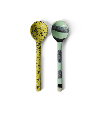 HKLIVING HK Living 70s ceramics: serving spoons, mines (set of 2)