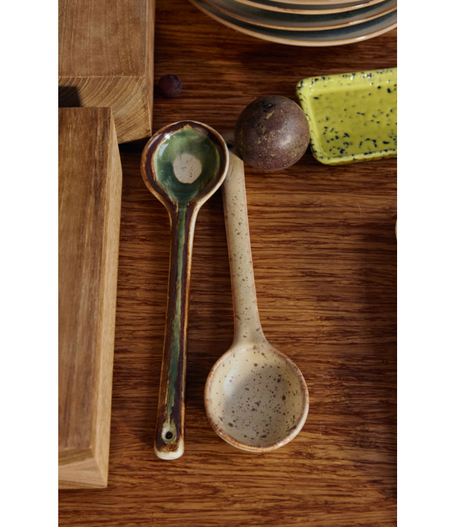 HKLIVING HK Living 70s ceramics: serving spoons, hills (set of 2)