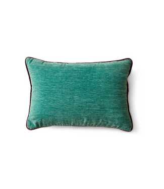 HKLIVING HK Living Velvet cushion, deep sea (50x35cm)