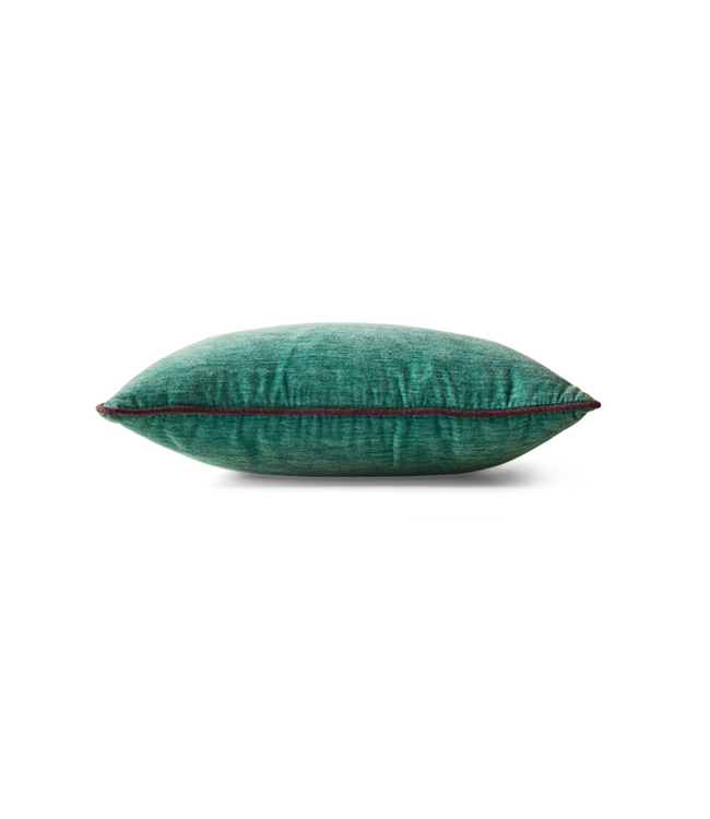 HKLIVING HK Living Velvet cushion, deep sea (50x35cm)