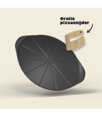 Cookut Cookut - HE FORMIDABLE PIZZA PLATE & KNIFE - GRAPHITE