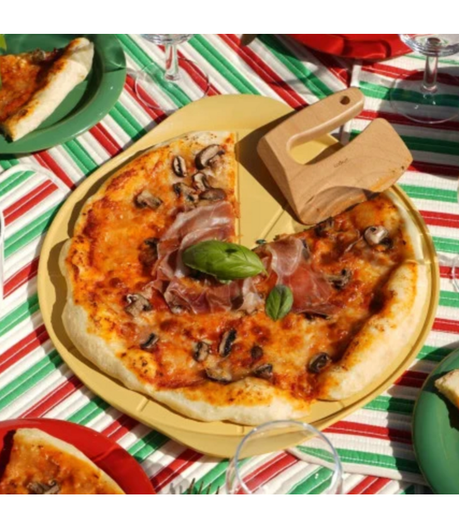 Cookut Cookut - THE FORMIDABLE PIZZA PLATE & KNIFE - MANGO