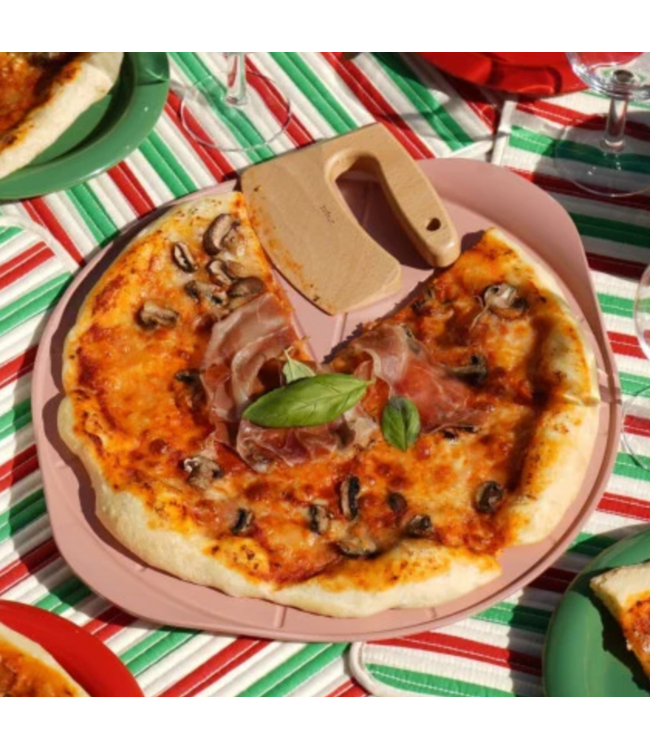 Cookut Cookut - THE FORMIDABLE PIZZA PLATE & KNIFE - MARSHMALLOW