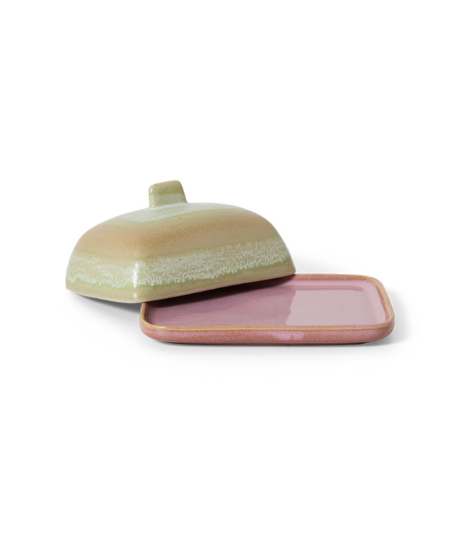 HKLIVING HK Living 70s ceramics: butter dish, skyline