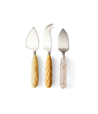HKLIVING HK Living Cheese knives, cream (set of 3)