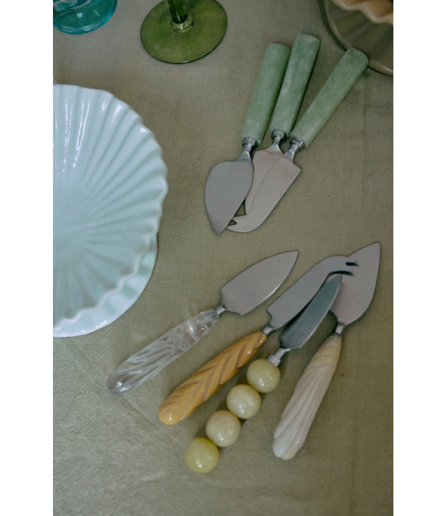 HKLIVING HK Living Cheese knives, cream (set of 3)