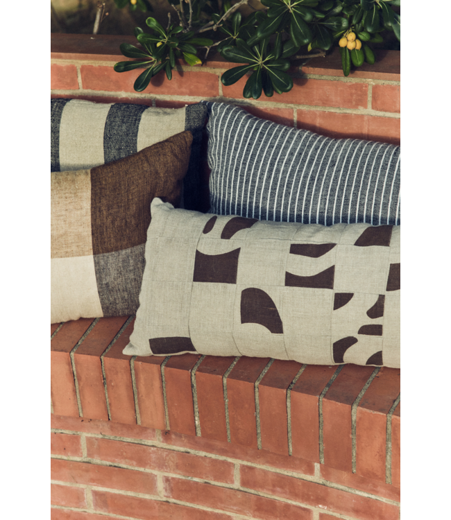 HKLIVING HK Living Natural patched cushion (70x30cm)