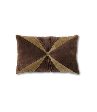 HKLIVING HK Living Velvet brown cushion (50x30cm)