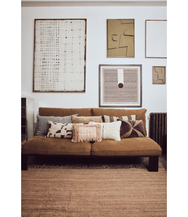HKLIVING HK Living Velvet brown cushion (50x30cm)