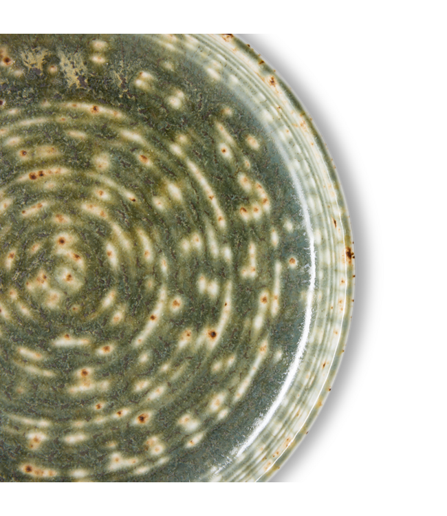 HKLIVING HK Living Chef ceramics: side plate, rustic green