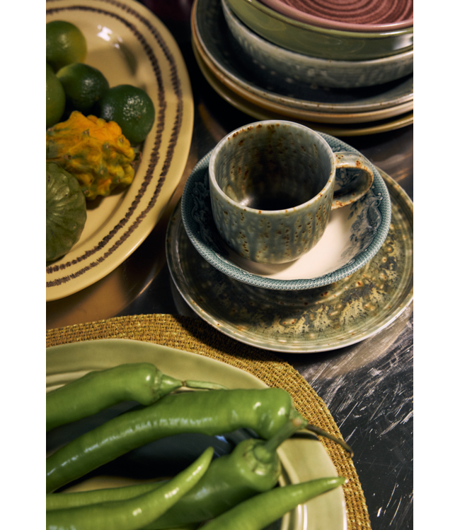HKLIVING HK Living Chef ceramics: side plate, rustic green