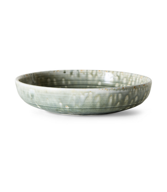 HKLIVING HK Living Chef ceramics: deep plate M, rustic green