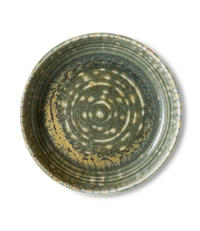 HKLIVING HK Living Chef ceramics: deep plate M, rustic green