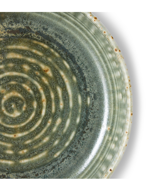 HKLIVING HK Living Chef ceramics: deep plate M, rustic green