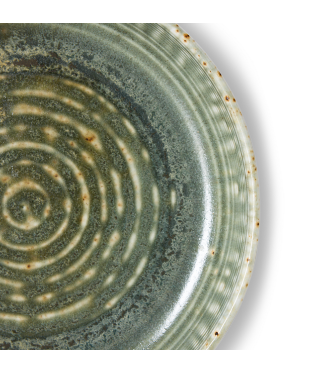 HKLIVING HK Living Chef ceramics: deep plate L, rustic green