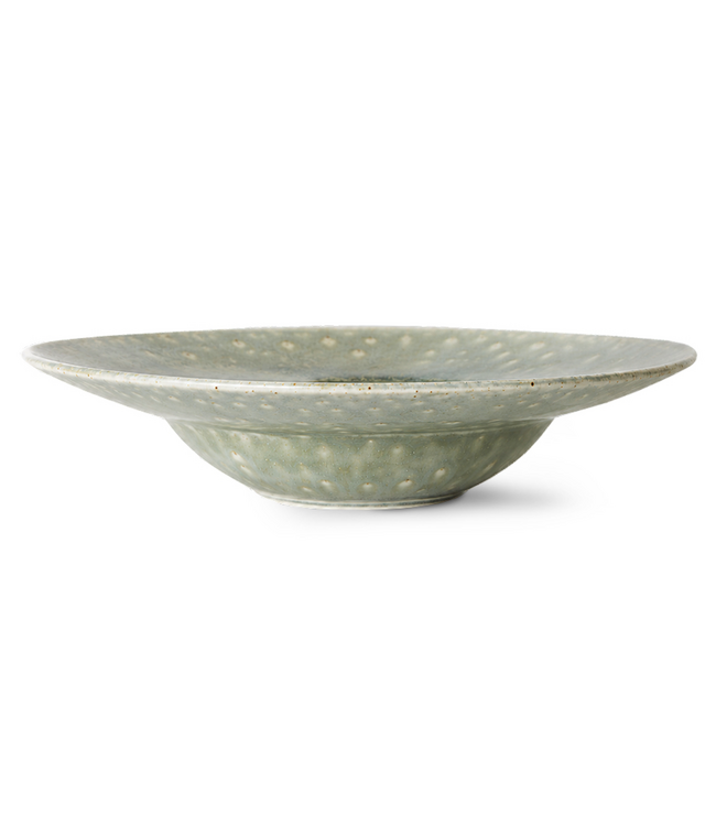 HKLIVING HK Living Chef ceramics: pasta plate, rustic green