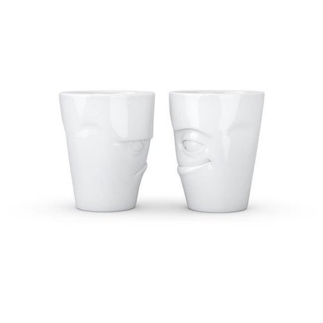 Tassen Tassen - beker zonder oor (set van 2) - nors & ondeugend Tassen Tassen - beker zonder oor (set van 2) - nors & ondeugend