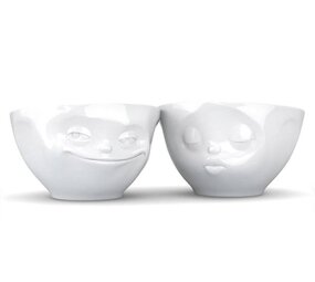 Tassen Tassen - kommen (set van 2, 200 ml) - grinning & kissing (set nr. 1)
