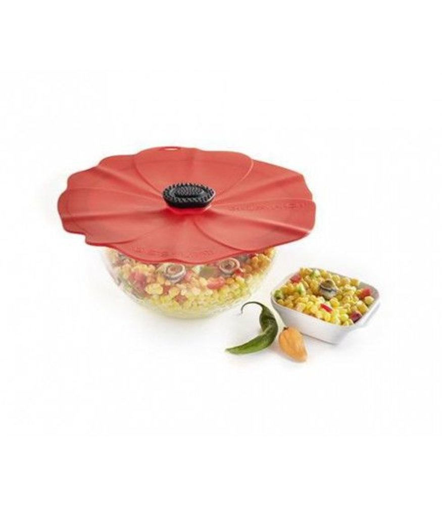 Charles Viancin Charles Viancin - siliconen deksel - papaver (28 cm.) Charles Viancin Charles Viancin - siliconen deksel - papaver (28 cm.)