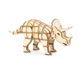 Kikkerland Kikkerland - 3d houten puzzel - triceratops