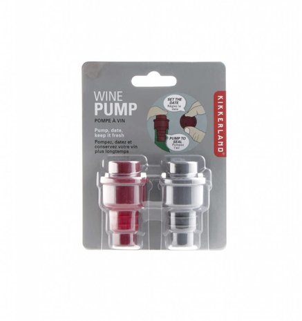 Kikkerland Kikkerland - wijn accessoire - vacuumpomp (set van 2) Kikkerland Kikkerland - wijn accessoire - vacuumpomp (set van 2)