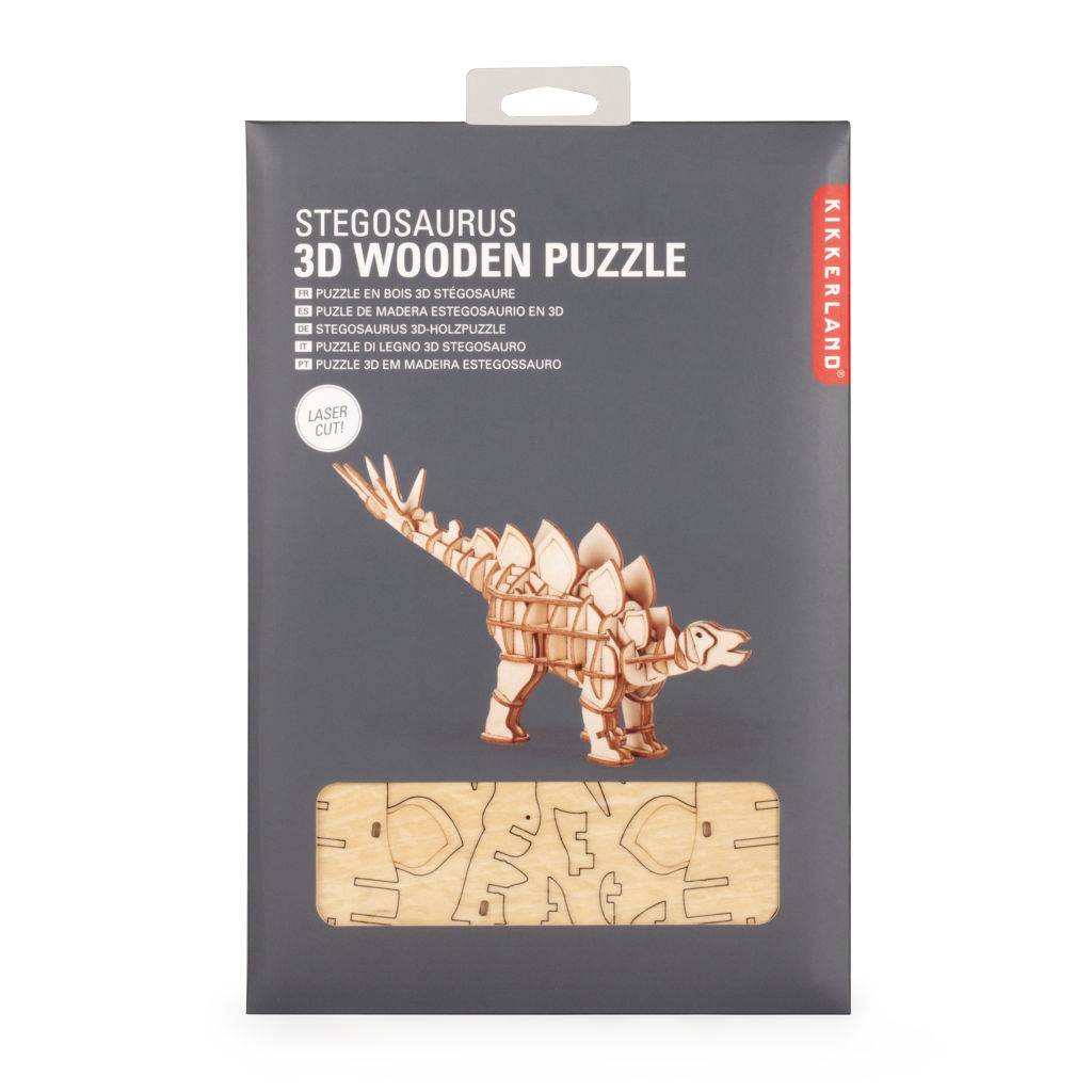 Kikkerland 3d houten puzzel stegosaurus Hoge Ramen