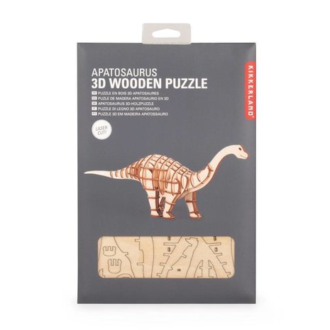 Kikkerland Kikkerland - 3d houten puzzel - apatosaurus