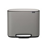 Brabantia Brabantia - bo pedaalemmer (3 x 11 l) - mineral concrete grey Brabantia Brabantia - bo pedaalemmer (3 x 11 l) - mineral concrete grey