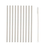 Kikkerland Kikkerland - rietjes met borstel - rvs met borstel (set van 10)