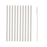 Kikkerland Kikkerland - rietjes met borstel - rvs met borstel (set van 10)