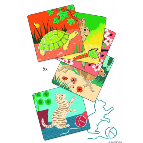 Djeco Djeco - sjablonen - kleine vriendjes Djeco Djeco - sjablonen - kleine vriendjes