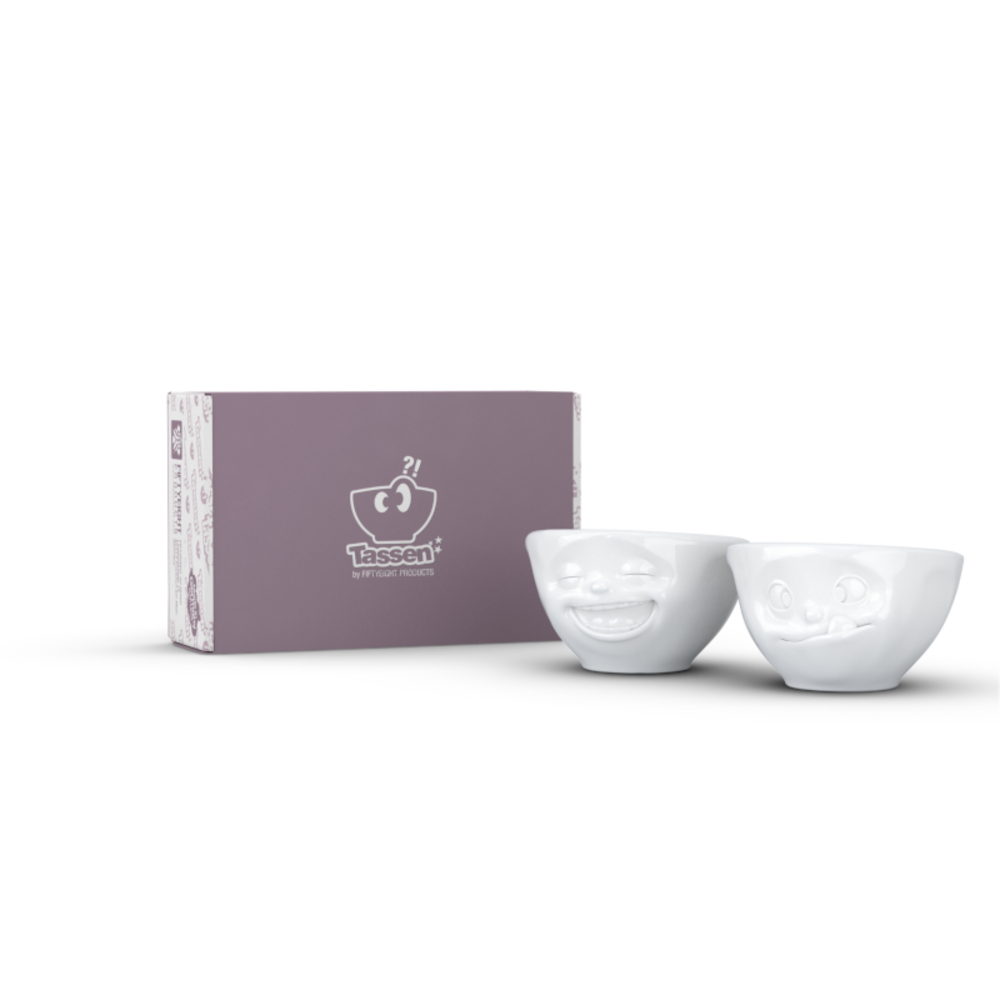 Tassen Tassen - kommen 100 ml - lachend & lekker (set nr.3)