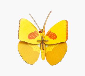 Studio Roof Studio Roof - muurdecoratie - yellow butterfly