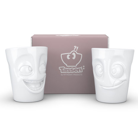 Tassen Tassen - beker zonder oor (set van 2) - grappig & lekker Tassen Tassen - beker zonder oor (set van 2) - grappig & lekker