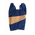 Susan Bijl - the new shopping bag large - navy & camel