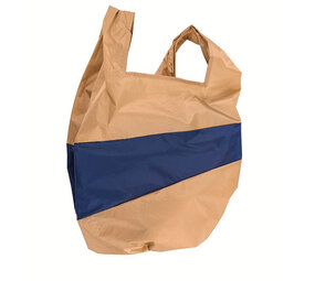 Susan Bijl Susan Bijl - the new shopping bag large - camel & navy