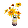 Flatflowers Flat flowers - raamsticker - retro zonnebloemen Flatflowers Flat flowers - raamsticker - retro zonnebloemen