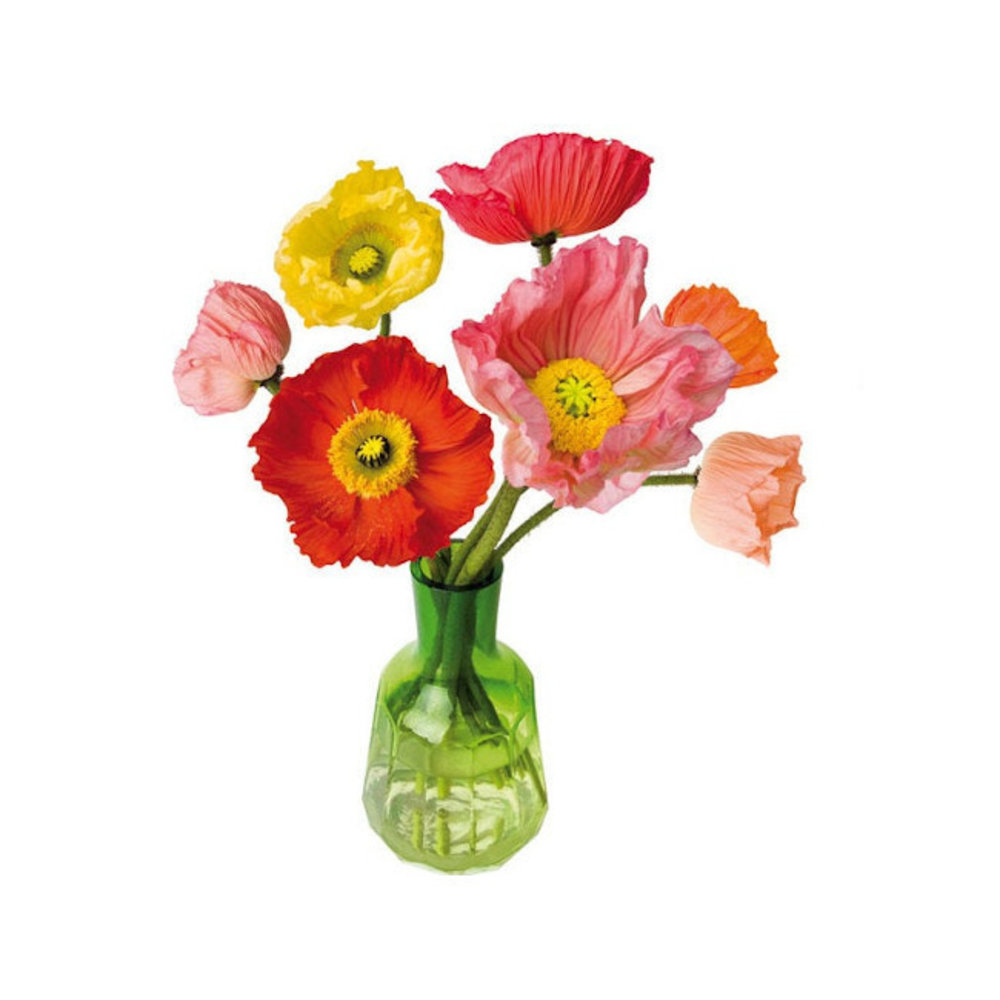 Flatflowers Flat flowers - raamsticker - papaver (30 x 37 cm)