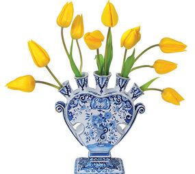 Flatflowers Flat flowers - raamsticker - gele tulp (30 x 30 cm)