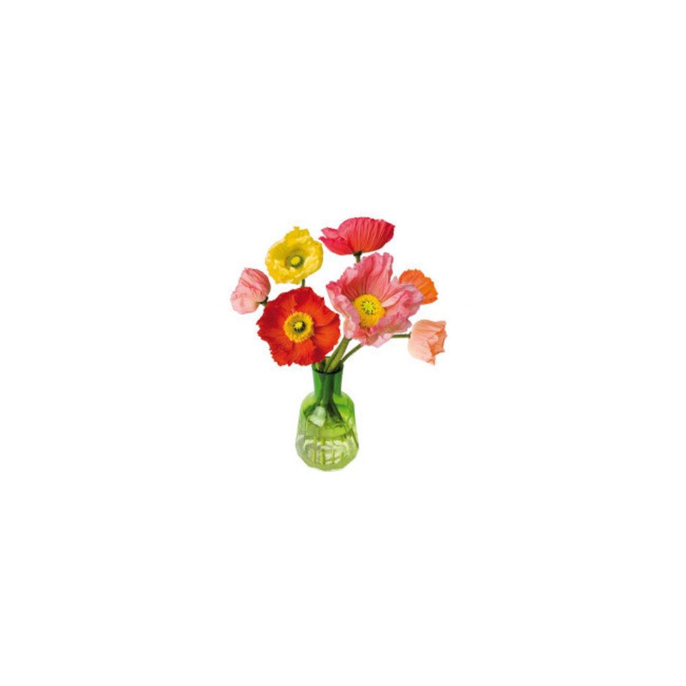 Flatflowers Flat flowers - ansichtkaart raamsticker - papaver (15 x 15 cm)