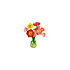 Flat flowers - ansichtkaart raamsticker - papaver (15 x 15 cm)