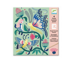 Djeco Djeco - kraskaarten pastel - fantastische tuin Djeco Djeco - kraskaarten pastel - fantastische tuin