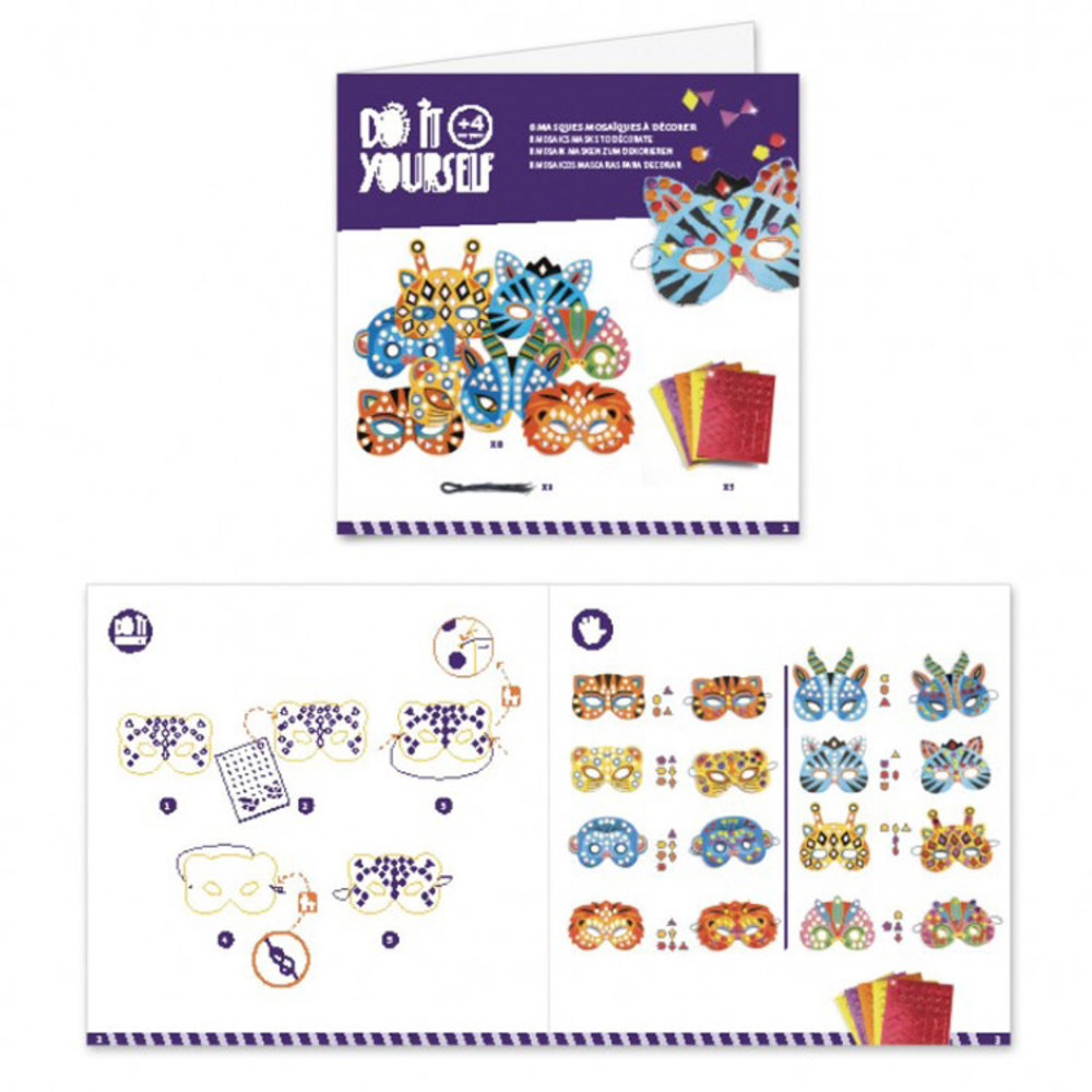 Djeco Djeco - diy maskers - jungle dieren Djeco Djeco - diy maskers - jungle dieren