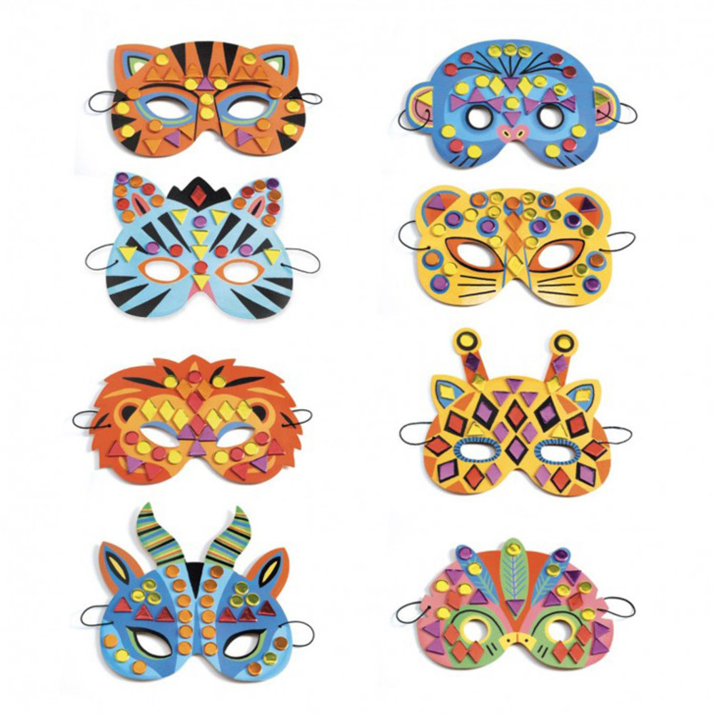 Djeco Djeco - diy maskers - jungle dieren Djeco Djeco - diy maskers - jungle dieren