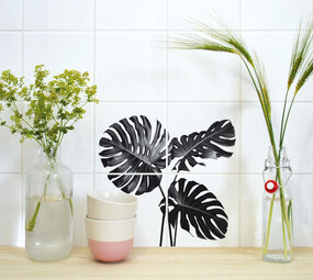 Boubouki Boubouki - tegelsticker - monstera (4 tegels)