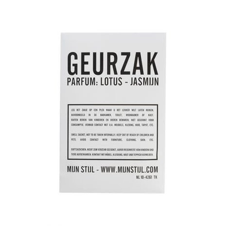 Mijn stijl Mijn stijl - geurzakje - lotus jasmijn Mijn stijl Mijn stijl - geurzakje - lotus jasmijn